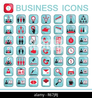 Satz von Web Icons für Business Finance Office Communication human resources Vector Illustration Stock Vektor