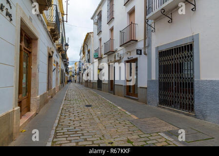 ZAFRA, Badajoz, Spanien - 24. NOVEMBER 2018: die typische Architektur der Stadt Stockfoto