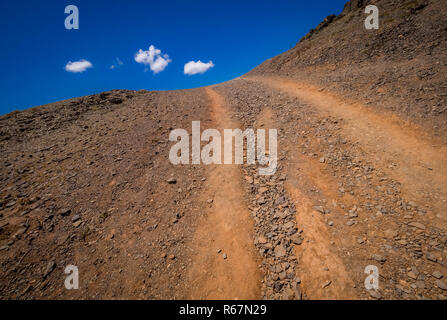 Trockene Gravel-road Stockfoto