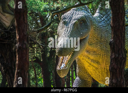 Riesige Dinosaurier in Lebensgröße Statue Stockfoto