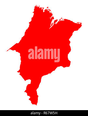 Karte von Maranhão Stockfoto