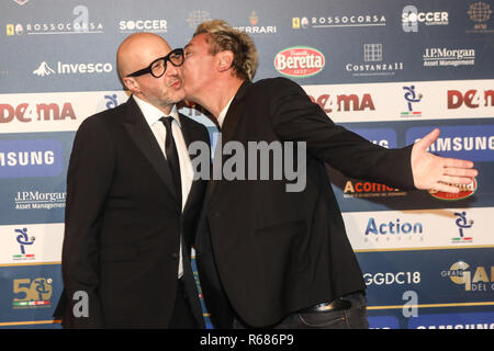 Mailand, Italien. 3. Dezember, 2018. Ringo und Saturnino an 'Oscar Del Calcio AIC" italienische Fußball Auszeichnungen photocall in Milano, Italien, am 03. Dezember 2018 Quelle: Mairo Cinquetti/Alamy leben Nachrichten Stockfoto