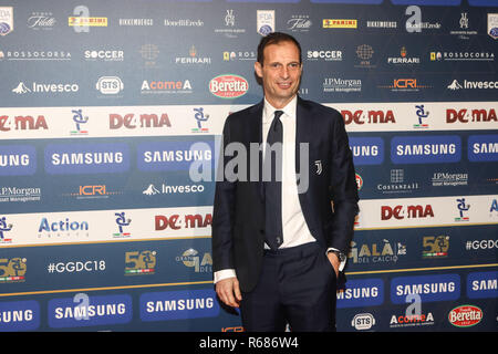 Mailand, Italien. 3. Dezember, 2018. Massimiliano Allegri bei 'Oscar Del Calcio AIC" italienische Fußball Auszeichnungen photocall in Milano, Italien, am 03. Dezember 2018 Quelle: Mairo Cinquetti/Alamy leben Nachrichten Stockfoto