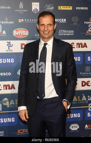 Mailand, Italien. 3. Dezember, 2018. Massimiliano Allegri bei 'Oscar Del Calcio AIC" italienische Fußball Auszeichnungen photocall in Milano, Italien, am 03. Dezember 2018 Quelle: Mairo Cinquetti/Alamy leben Nachrichten Stockfoto