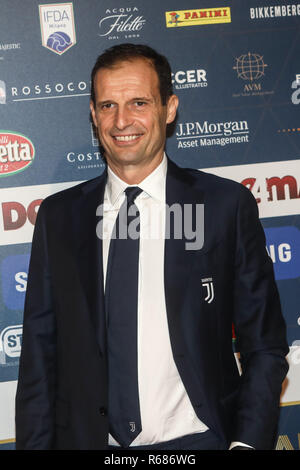 Mailand, Italien. 3. Dezember, 2018. Massimiliano Allegri bei 'Oscar Del Calcio AIC" italienische Fußball Auszeichnungen photocall in Milano, Italien, am 03. Dezember 2018 Quelle: Mairo Cinquetti/Alamy leben Nachrichten Stockfoto