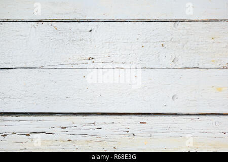 Altes holz Brett weiß lackiert Stockfoto