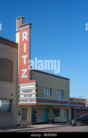 Die historische Ritz Theater in Ritzville, Washington. Stockfoto