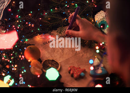 Brief an den Weihnachtsmann Stockfoto