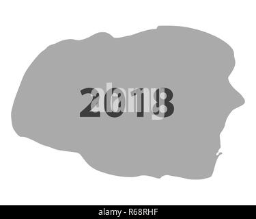 Karte von Foehr 2018 Stockfoto