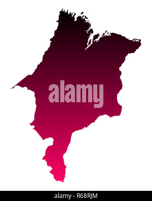 Karte von Maranhão Stockfoto