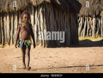 Mwila Stamm Mädchen, Huila Provinz, Chibia, Angola Stockfoto