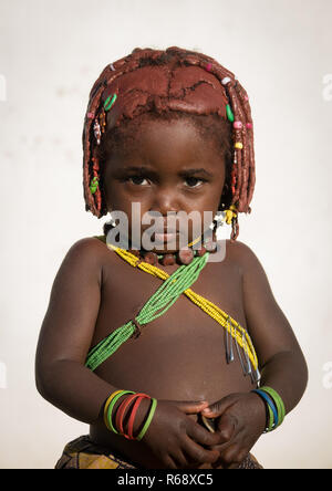 Mwila Stamm Mädchen, Huila Provinz, Lubango, Angola Stockfoto