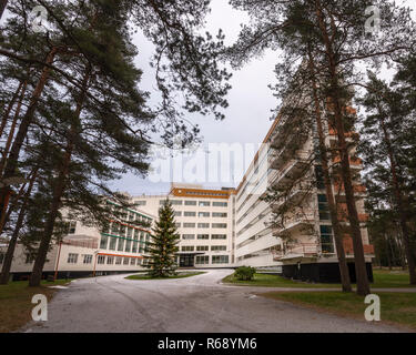 PAIMIO, FINNLAND - Dezember 2, 2018: Sanatorium Paimio von Alvar Aalto entworfen. Stockfoto