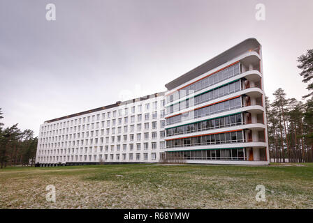PAIMIO, FINNLAND - Dezember 2, 2018: Sanatorium Paimio von Alvar Aalto entworfen. Stockfoto