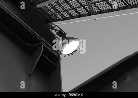 Hintergrund lampe Industrie Metall Stockfoto