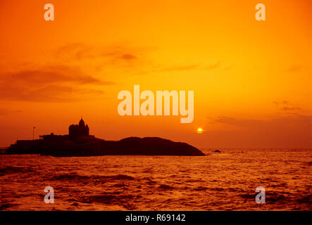 Vivekananda Rock Memorial, Kanyakumari, Tamil Nadu, Indien, Asien Stockfoto