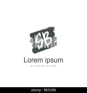SB Schreiben logo Vorlage. Initial Logo Design Stock Vektor