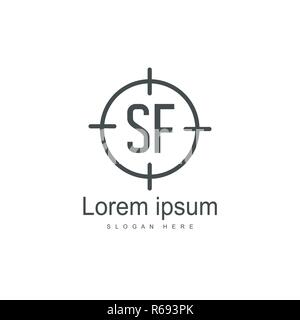 SF Logo template Design. Initial Logo Design Stock Vektor