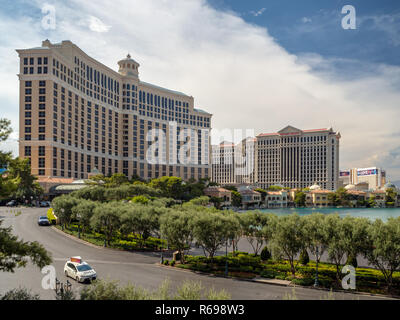 Las Vegas, Nevada, USA - [Bellagio Hotel Casino am Strip Straße Boulevard, Pool, Teich Brunnen] Stockfoto