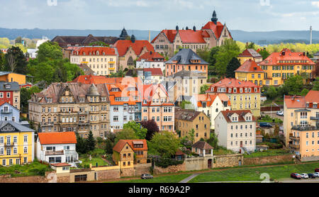 Die Stadt Meißen an der Elbe in Sachsen Stockfoto