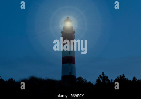 Amrumer Leuchtturm Am Abend Stockfoto