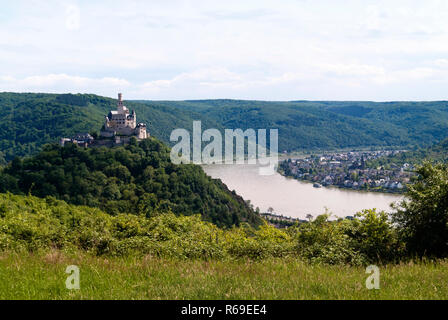 Burg Marksburg am Rhein In Deutschland Stockfoto