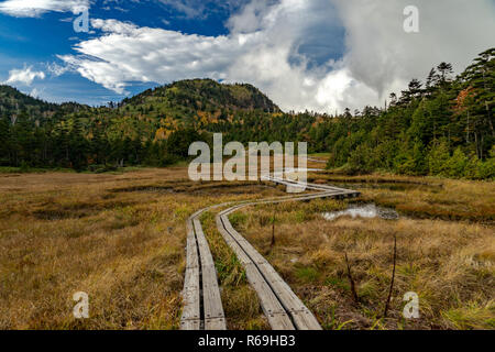 48 Teiche Bereich der Shiga Kogen Highlands Stockfoto