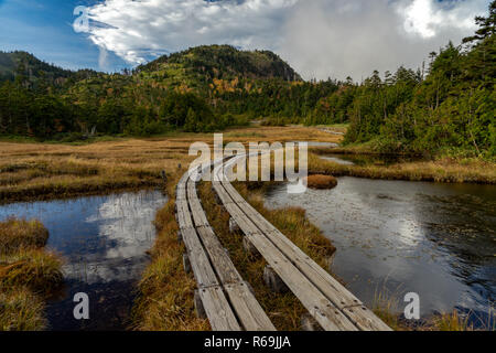 48 Teiche Bereich der Shiga Kogen Highlands Stockfoto