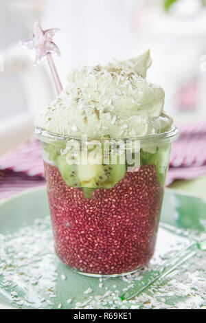 Chia Pudding Stockfoto