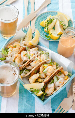 Shrimp Tacos Stockfoto