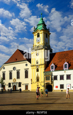 Altes Rathaus, Hauptplatz, Bratislava, Slowakei Stockfoto