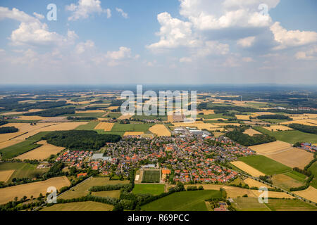 Luftaufnahme, Überblick Alverskirchen und Everswinkel, Ruhrgebiet, Nordrhein-Westfalen, Deutschland Stockfoto