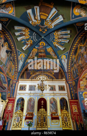 Moderne Wandbilder, orthodoxe Kloster Rezevici, in der Nähe von Budva, Montenegro Stockfoto