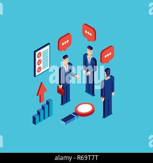 Gruppe der Geschäftsmann Erfolgreiches Geschäftskonzept isometrische Banner Design Vector Illustration Stock Vektor