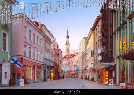 Weihnachtsmarkt in Tallinn, Estland Stockfoto