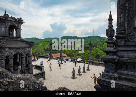 Imperial Khai Dinh Grab in Hue, Vietnam. Ein UNESCO Weltkulturerbe. Stockfoto