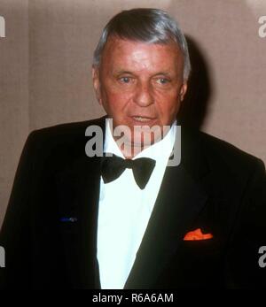 BEVERLY HILLS, Ca - 21. März: amerikanische Sänger Frank Sinatra besucht Zeremonie wie Barbara die Frauen 1993 in Show Business Award erhält am 21. März 1993 im Beverly Hilton Hotel in Beverly Hills, Kalifornien. Foto von Barry King/Alamy Stock Foto Stockfoto