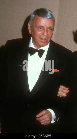 BEVERLY HILLS, Ca - 21. März: amerikanische Sänger Frank Sinatra besucht Zeremonie wie Barbara die Frauen 1993 in Show Business Award erhält am 21. März 1993 im Beverly Hilton Hotel in Beverly Hills, Kalifornien. Foto von Barry King/Alamy Stock Foto Stockfoto