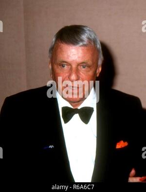 BEVERLY HILLS, Ca - 21. März: amerikanische Sänger Frank Sinatra besucht Zeremonie wie Barbara die Frauen 1993 in Show Business Award erhält am 21. März 1993 im Beverly Hilton Hotel in Beverly Hills, Kalifornien. Foto von Barry King/Alamy Stock Foto Stockfoto