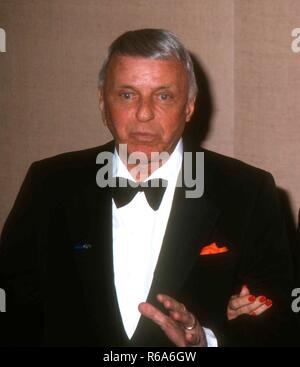 BEVERLY HILLS, Ca - 21. März: amerikanische Sänger Frank Sinatra besucht Zeremonie wie Barbara die Frauen 1993 in Show Business Award erhält am 21. März 1993 im Beverly Hilton Hotel in Beverly Hills, Kalifornien. Foto von Barry King/Alamy Stock Foto Stockfoto