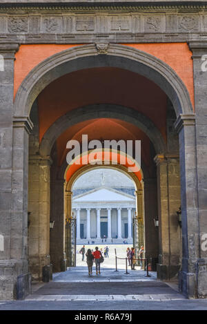 King's Palace, Palazzo Reale, Piazza del Plebescito, Neapel, Italien, Koenigspalast, Palazzo Reale, Neapel, Italien Stockfoto