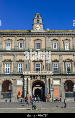 King's Palace, Palazzo Reale, Piazza del Plebescito, Neapel, Italien, Koenigspalast, Palazzo Reale, Neapel, Italien Stockfoto