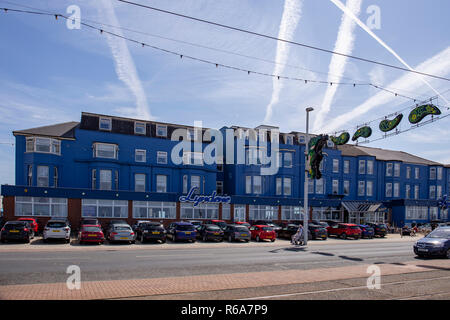 Lyndene Hotel an der Promenade in Blackpool, Lancashire, Großbritannien Stockfoto