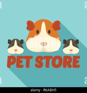 Cavia pet store Logo. Flache Abbildung: cavia pet store Vektor Logo für Web Design Stock Vektor