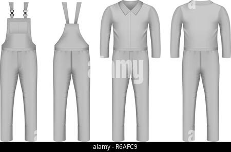 Workwear Symbol gesetzt. Realistische eingestellt von berufsbekleidung Vector Icons für Web Design Stock Vektor