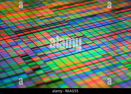 Bunte Sanger Sequenzierung Hintergrund Stockfoto