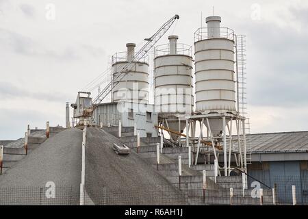 Industrielle silo Strukturen Stockfoto