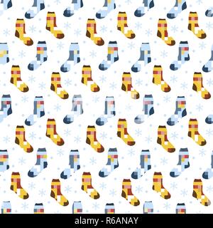 Urlaub Weihnachten nahtlose Muster. Winter Kleidung endlose Textur, Hintergrund. Warme Bekleidung Kulisse. Vector Illustration Stock Vektor