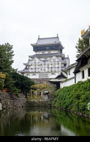 Von Kokura Castle (kokura-jo), einem historischen Samurai Burg in Kitakyushu, Japan. Stockfoto