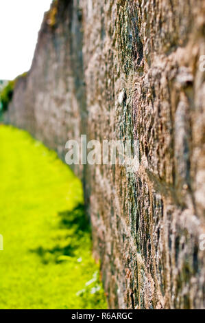 Detail einer alten Mauer Stockfoto